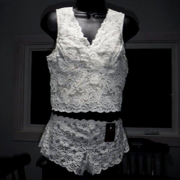 Hanky Panke Surpluce bralette and untmatched white panties size Large - Picture 1 of 9